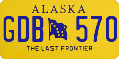AK license plate GDB570