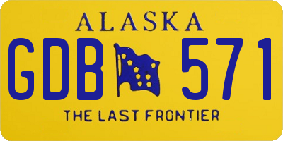 AK license plate GDB571