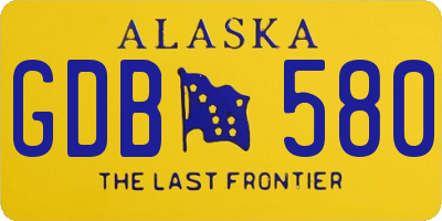 AK license plate GDB580