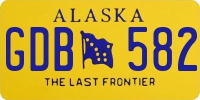 AK license plate GDB582