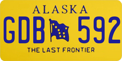 AK license plate GDB592