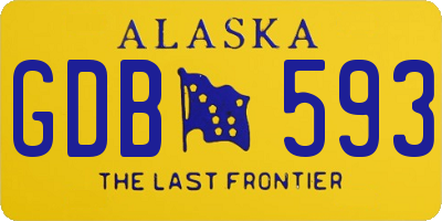 AK license plate GDB593