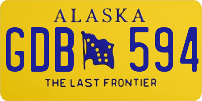 AK license plate GDB594