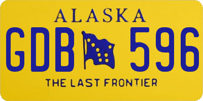 AK license plate GDB596
