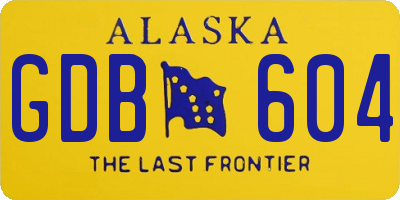AK license plate GDB604