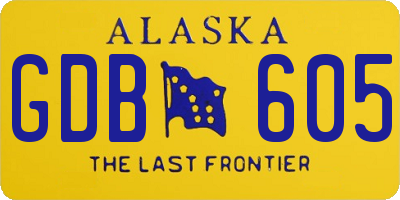 AK license plate GDB605
