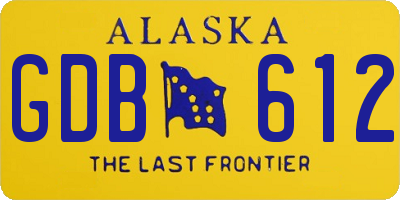 AK license plate GDB612