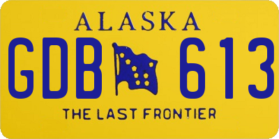 AK license plate GDB613