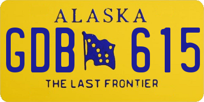 AK license plate GDB615