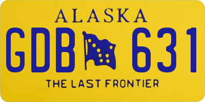 AK license plate GDB631