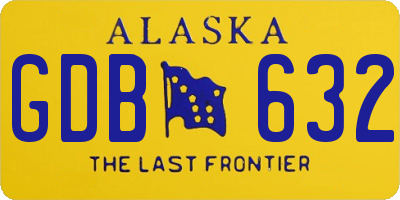 AK license plate GDB632