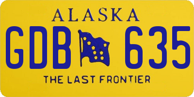 AK license plate GDB635