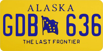 AK license plate GDB636