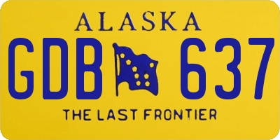 AK license plate GDB637