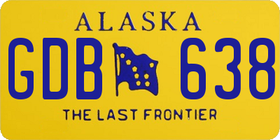 AK license plate GDB638