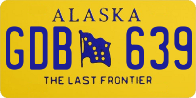 AK license plate GDB639