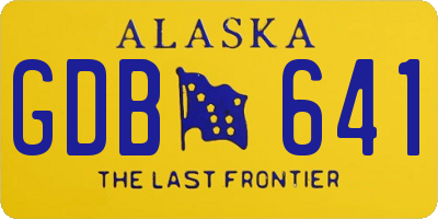 AK license plate GDB641