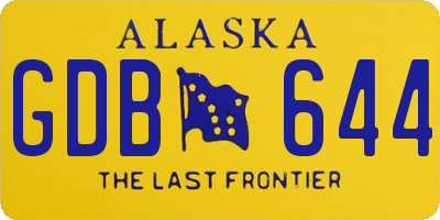 AK license plate GDB644
