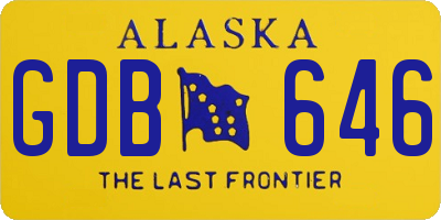 AK license plate GDB646