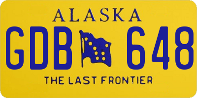AK license plate GDB648