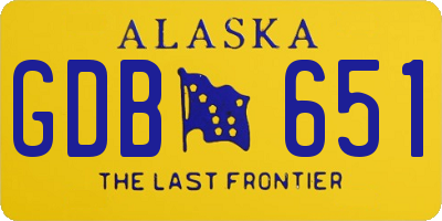 AK license plate GDB651