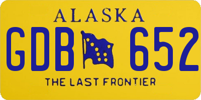 AK license plate GDB652