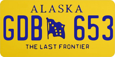AK license plate GDB653