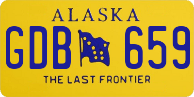 AK license plate GDB659