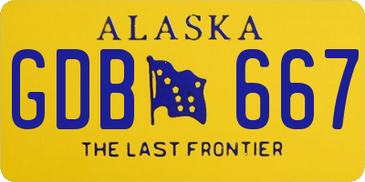 AK license plate GDB667