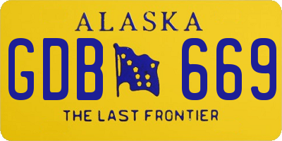 AK license plate GDB669
