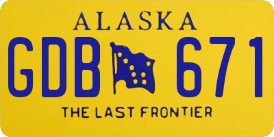 AK license plate GDB671