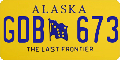 AK license plate GDB673
