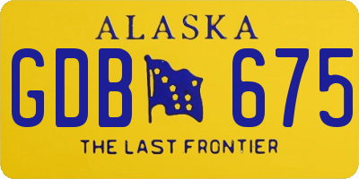 AK license plate GDB675