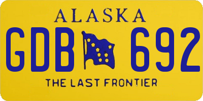 AK license plate GDB692