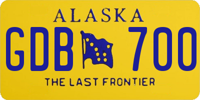 AK license plate GDB700