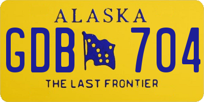 AK license plate GDB704