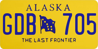 AK license plate GDB705