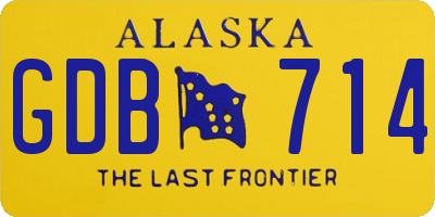 AK license plate GDB714
