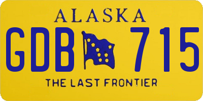 AK license plate GDB715
