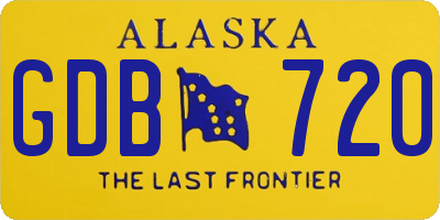 AK license plate GDB720