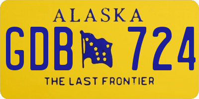 AK license plate GDB724