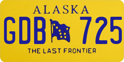 AK license plate GDB725