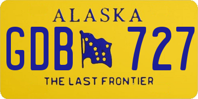 AK license plate GDB727