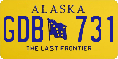 AK license plate GDB731