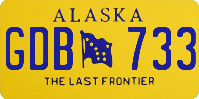 AK license plate GDB733