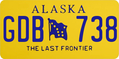 AK license plate GDB738
