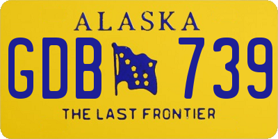 AK license plate GDB739