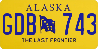 AK license plate GDB743