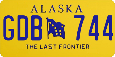 AK license plate GDB744