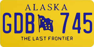 AK license plate GDB745